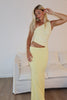 Load image into Gallery viewer, Yellow Cut Out One Shoulder Sheath Maxi Wedding Guest Dress
