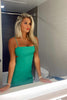 Load image into Gallery viewer, Simple Green Bodycon Spaghetti Straps Mini Dress