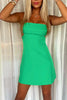 Load image into Gallery viewer, Simple Green Bodycon Spaghetti Straps Mini Dress