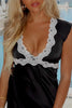Load image into Gallery viewer, Black Sheath V-Neck Long Prom Dress with Lace