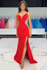 Load image into Gallery viewer, Sparkly Black Mermaid Satin Spaghetti Straps Long Prom Dress with Slit