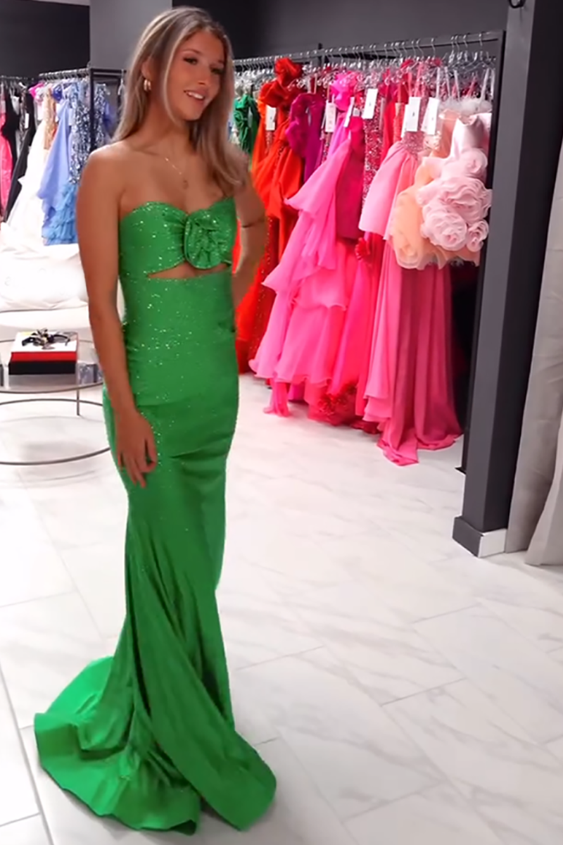 Load image into Gallery viewer, Sparkly Fuchsia Mermaid Sweetheart Long Prom Dress with Beading