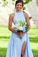 Load image into Gallery viewer, Sparkly Blush Maxi Mermaid Prom Dress with Cape