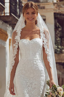 Load image into Gallery viewer, Ivory Lace Bodycon Thick Straps Midi Engagement Dress