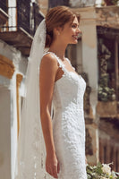 Load image into Gallery viewer, Ivory Lace Bodycon Thick Straps Midi Engagement Dress