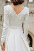 Load image into Gallery viewer, Ivory A Line Boat Neck Long Engagement Dress with Sleeves