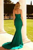 Load image into Gallery viewer, Peacock Green Mermaid Spaghetti Straps Long Prom Dress