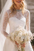 Load image into Gallery viewer, Sparkly White A Line Stain Short Wedding Dress with Lace