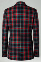 Load image into Gallery viewer, Brown and Grey Grid 2 Piece Notched Lapel Men Prom Suits