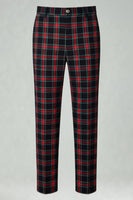 Load image into Gallery viewer, Brown and Grey Grid 2 Piece Notched Lapel Men Prom Suits