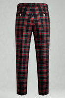 Load image into Gallery viewer, Brown and Grey Grid 2 Piece Notched Lapel Men Prom Suits