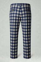 Load image into Gallery viewer, Brown and Grey Grid 2 Piece Notched Lapel Men Prom Suits