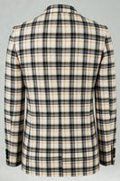 Load image into Gallery viewer, Black and Yellow Grid Notched Lapel Men Prom Suits