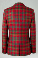 Load image into Gallery viewer, Black and Yellow Grid Notched Lapel Men Prom Suits