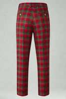 Load image into Gallery viewer, Black and Yellow Grid Notched Lapel Men Prom Suits