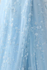 Load image into Gallery viewer, Light Blue Spaghetti Straps Mermaid Long Corset Prom Dress with Embroidery