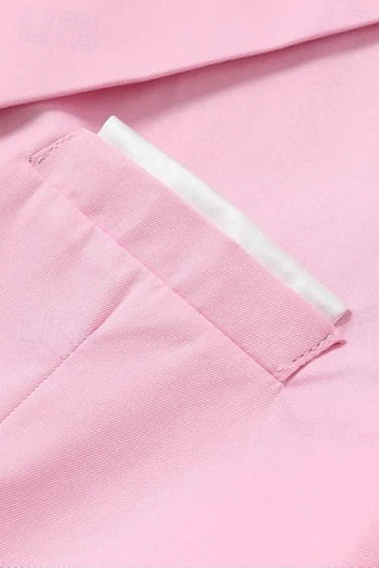 Blush Notch Lapel Two Button Men's Blazer