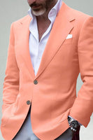 Load image into Gallery viewer, Blush Notch Lapel Two Button Men Blazer