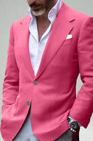 Load image into Gallery viewer, Blush Notch Lapel Two Button Men Blazer