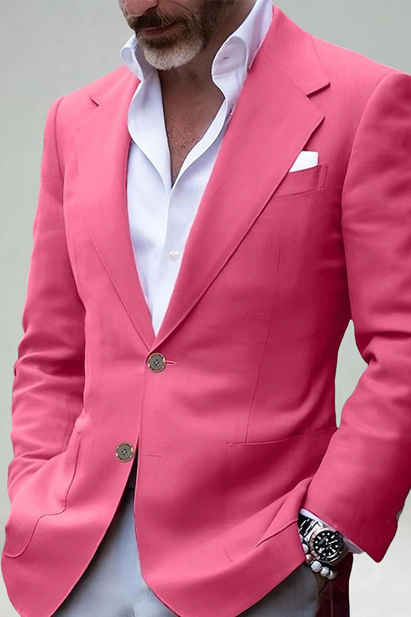 Load image into Gallery viewer, Blush Notch Lapel Two Button Men&#39;s Blazer