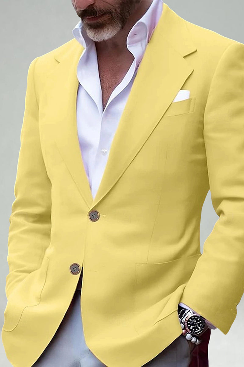 Load image into Gallery viewer, Blush Notch Lapel Two Button Men&#39;s Blazer