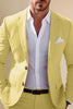 Load image into Gallery viewer, Yellow 2 Piece Notch Lapel Long Sleeves Men&#39;s Prom Suits with Buttons