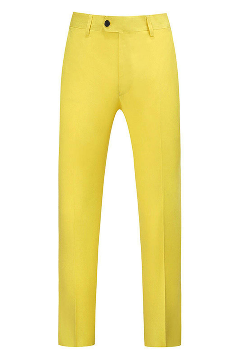 Load image into Gallery viewer, Yellow 2 Piece Notch Lapel Long Sleeves Men&#39;s Prom Suits with Buttons