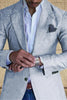 Load image into Gallery viewer, Blue Notch Lapel Long Sleeves Men&#39;s Blazer with Buttons
