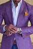 Load image into Gallery viewer, Blue Notch Lapel Long Sleeves Men&#39;s Blazer with Buttons
