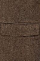 Load image into Gallery viewer, Brown Notch Lapel Single Breasted Long Sleeves Men Blazer