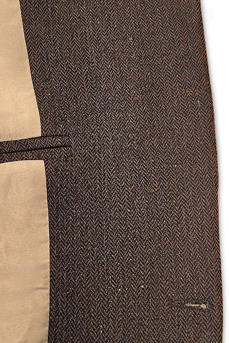 Load image into Gallery viewer, Brown Notch Lapel Single Breasted Long Sleeves Men&#39;s Blazer