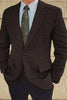 Load image into Gallery viewer, Brown Notch Lapel Single Breasted Long Sleeves Men&#39;s Blazer