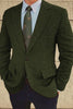Load image into Gallery viewer, Brown Notch Lapel Single Breasted Long Sleeves Men&#39;s Blazer