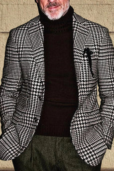 Black Stripe Notched Lapel Men's Prom Blazer