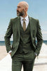 Load image into Gallery viewer, Army Green 3 Piece Single Breasted Homecoming Men&#39;s Suits