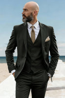 Load image into Gallery viewer, Army Green 3 Piece Single Breasted Homecoming Men Suits