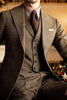 Load image into Gallery viewer, 3 Piece Dark Grey Single Breasted Men&#39;s Prom Suits with Sleeves