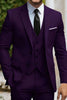 Load image into Gallery viewer, 3 Piece Black Single Breasted Men&#39;s Prom Suits with Pockets