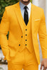 Load image into Gallery viewer, 3 Piece Black Single Breasted Men&#39;s Prom Suits with Pockets