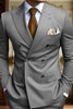 Load image into Gallery viewer, Black 2 Piece Peak Lapel Double Breasted Men&#39;s Prom Suits with Pockets