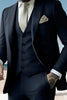 Load image into Gallery viewer, Sage 3 Piece Peak Lapel Single Breasted Men&#39;s Prom Suits with Pockets