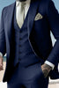 Load image into Gallery viewer, Sage 3 Piece Peak Lapel Single Breasted Men&#39;s Prom Suits with Pockets