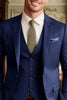 Load image into Gallery viewer, 3 Piece Dark Green Single Breasted Long Sleeves Men&#39;s Prom Suits with Pockets