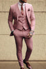 Load image into Gallery viewer, Pink 3 Piece Single Breasted Notched Lapel Homecoming Men&#39;s Suits
