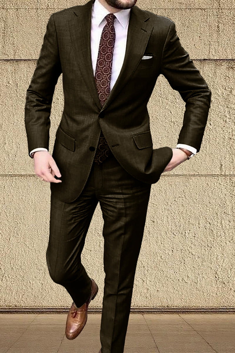 Load image into Gallery viewer, Khaki 2 Piece Single Breasted Men&#39;s Prom Suits with Sleeves