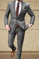 Load image into Gallery viewer, Khaki 2 Piece Single Breasted Men Prom Suits with Sleeves