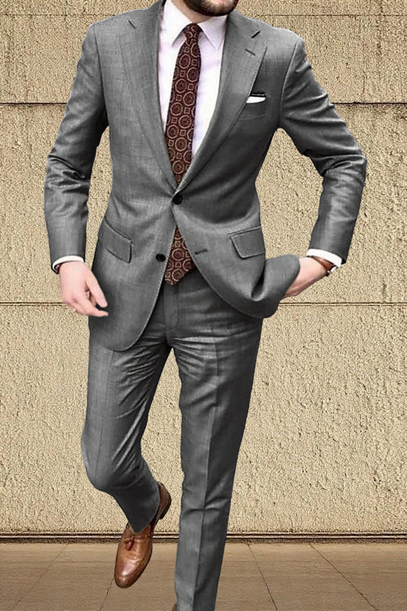 Load image into Gallery viewer, Khaki 2 Piece Single Breasted Men&#39;s Prom Suits with Sleeves