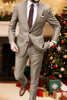 Load image into Gallery viewer, Khaki 2 Piece Single Breasted Men&#39;s Prom Suits with Sleeves
