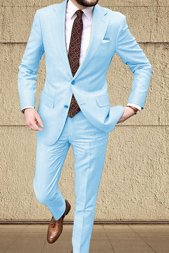 Khaki 2 Piece Single Breasted Men's Prom Suits with Sleeves
