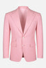 Load image into Gallery viewer, Light Pink Notched Lapel Single Breasted Men Prom Blazer with Sleeves